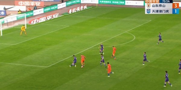 kaiyun-【中超】陈蒲梅开二度王大雷染红 泰山4比1胜津门虎